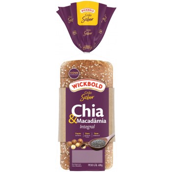 PÃO DE CHIA  E MACADAMIA WICKBOLD 400G