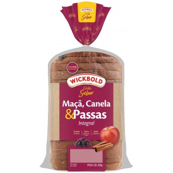 PÃO DE FRUTAS MACA CANELA E PASSAS WICKBOLD 450 G