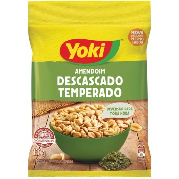 AMENDOIM YOKI DESCASCADO TEMPERADO 150 GR