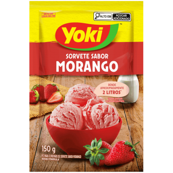 PO PARA SORVETE YOKI MORANGO 150 GR