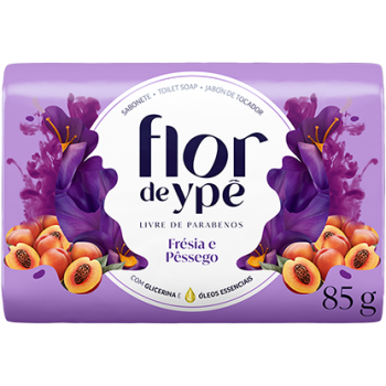 SABONETE FLOR DE YPE FRÉSIA E PÊSSEGO 85G